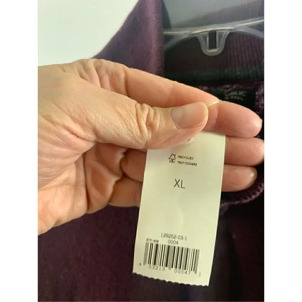 Banana Republic NWT Burgundy Henley Sweater Size XL